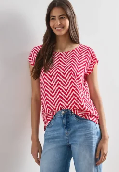Dropped Shoulder Blusenshirt mit Rundhals