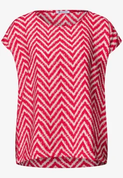 Dropped Shoulder Blusenshirt mit Rundhals