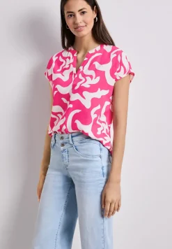 Dropped Shoulder Blusenshirt mit Print