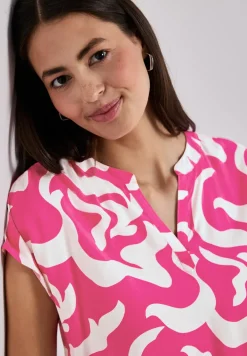 Dropped Shoulder Blusenshirt mit Print