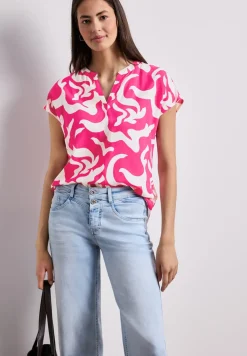 Dropped Shoulder Blusenshirt mit Print