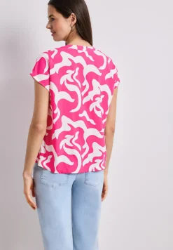 Dropped Shoulder Blusenshirt mit Print