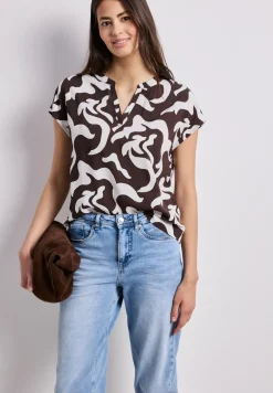 Dropped Shoulder Blusenshirt mit Print