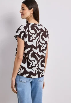 Dropped Shoulder Blusenshirt mit Print