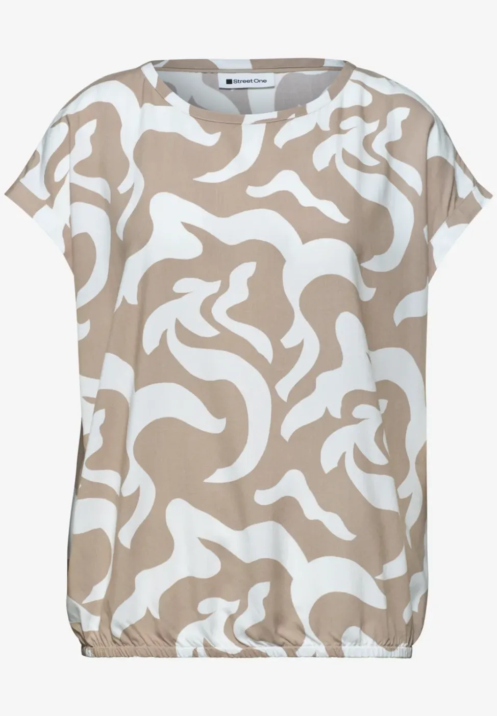 Dropped Shoulder Blusenshirt mit Print