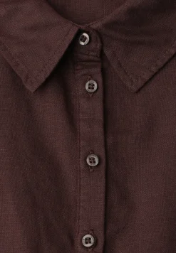 Dropped Shoulder Blusenshirt aus Leinenmix