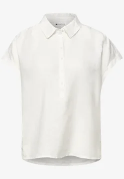 Dropped Shoulder Blusenshirt aus Leinenmix