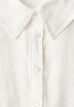 Dropped Shoulder Blusenshirt aus Leinenmix