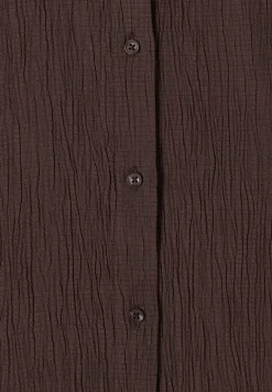 Dropped Shoulder Hemdbluse in Unifarbe