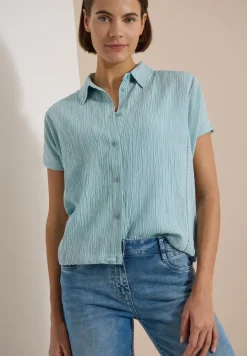 Dropped Shoulder Hemdbluse in Unifarbe