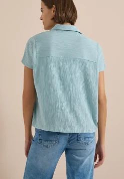 Dropped Shoulder Hemdbluse in Unifarbe