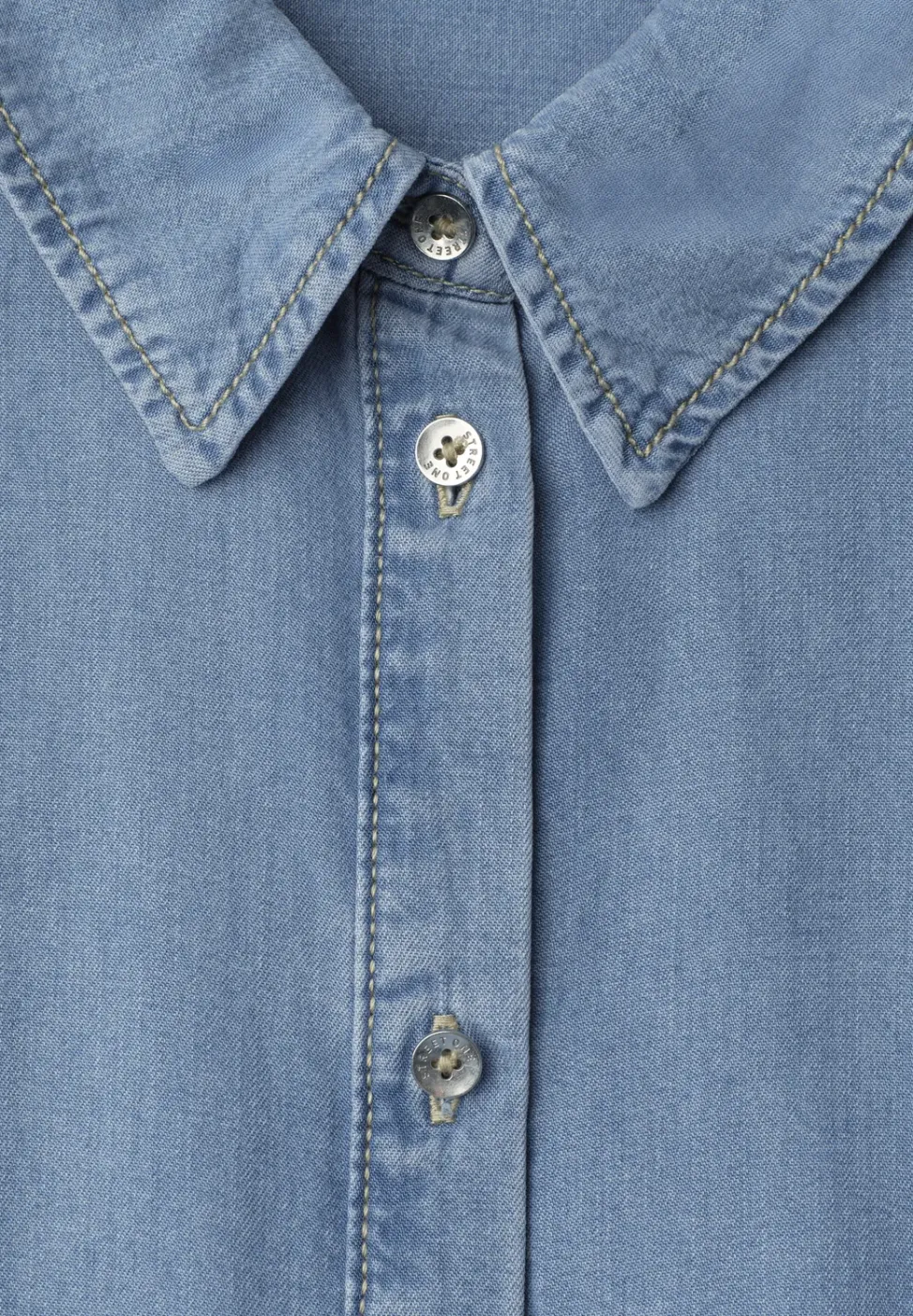 Dropped Shoulder Hemdbluse im Denim-Look