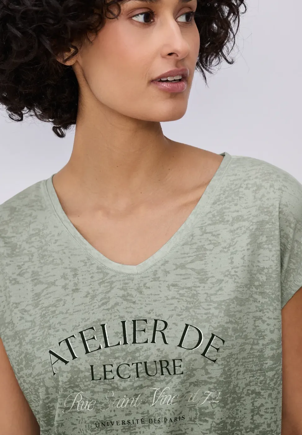 Dropped Shoulder Shirt im Ausbrenner-Look