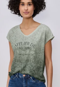 Dropped Shoulder Shirt im Ausbrenner-Look