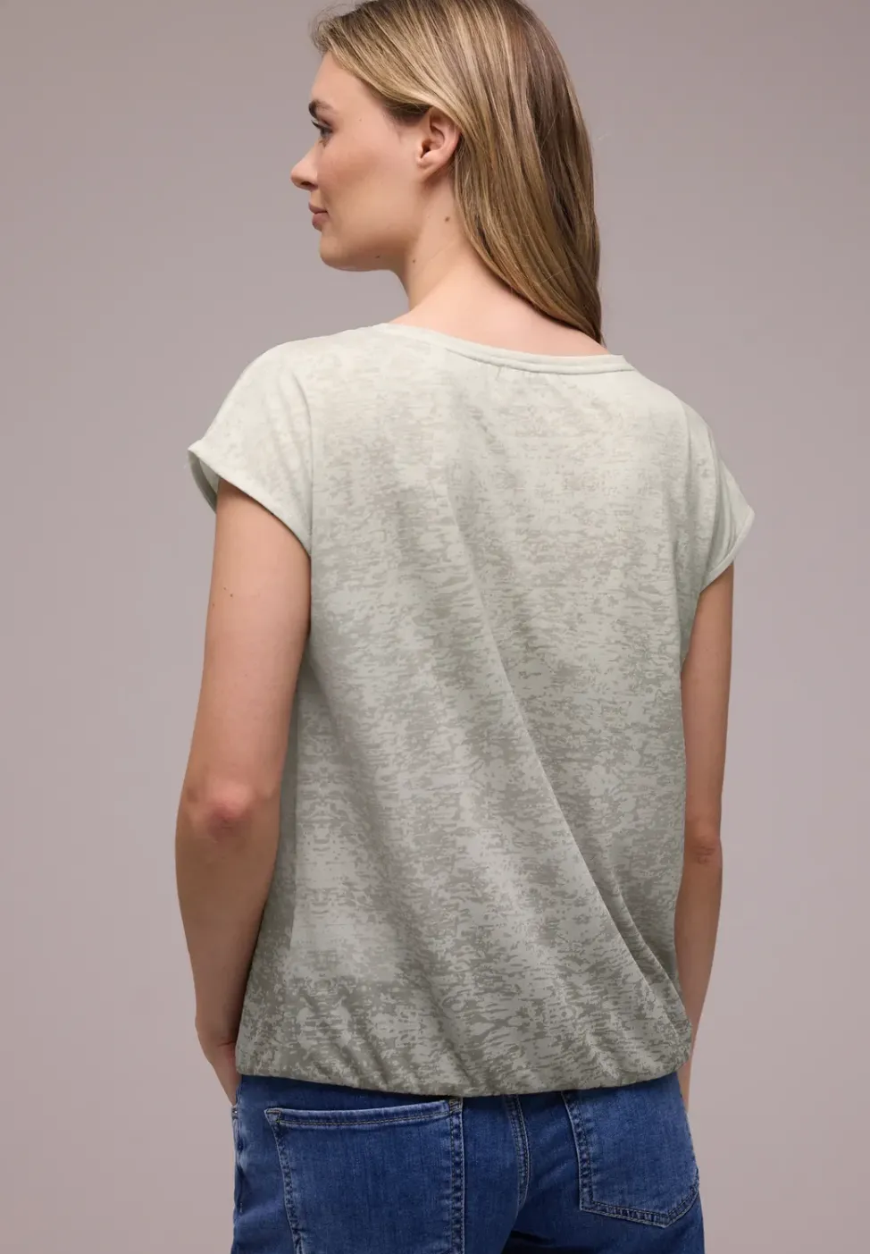 Dropped Shoulder Shirt im Ausbrenner-Look