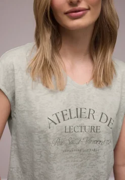 Dropped Shoulder Shirt im Ausbrenner-Look