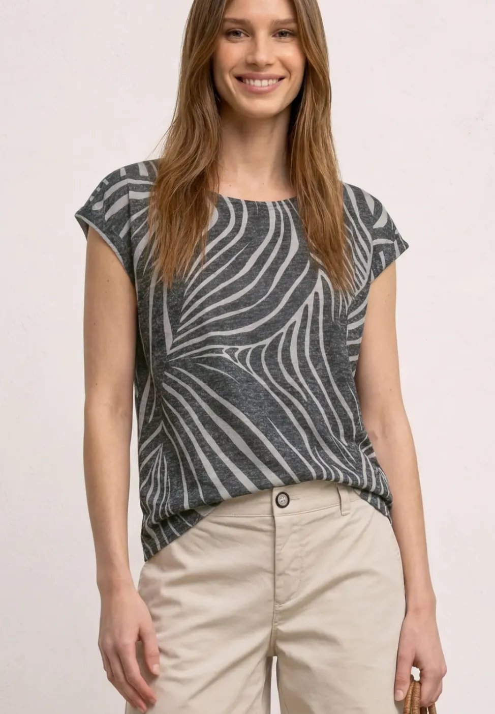 Dropped Shoulder Shirt im Ausbrenner-Look