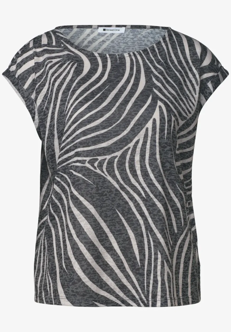 Dropped Shoulder Shirt im Ausbrenner-Look