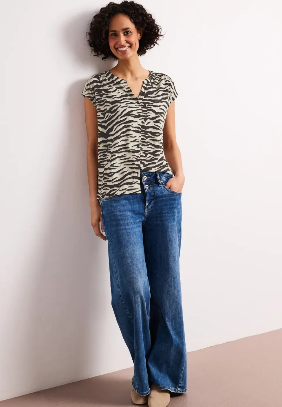 Dropped Shoulder Shirt im Blusen-Look