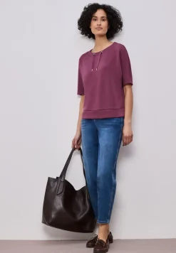 Dropped Shoulder Shirt im Silk-Look