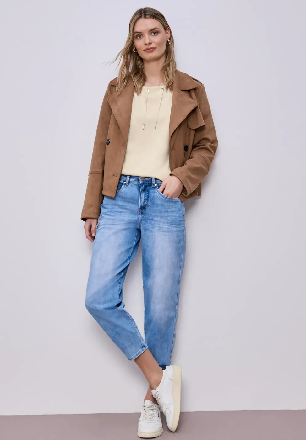 Dropped Shoulder Shirt im Silk-Look