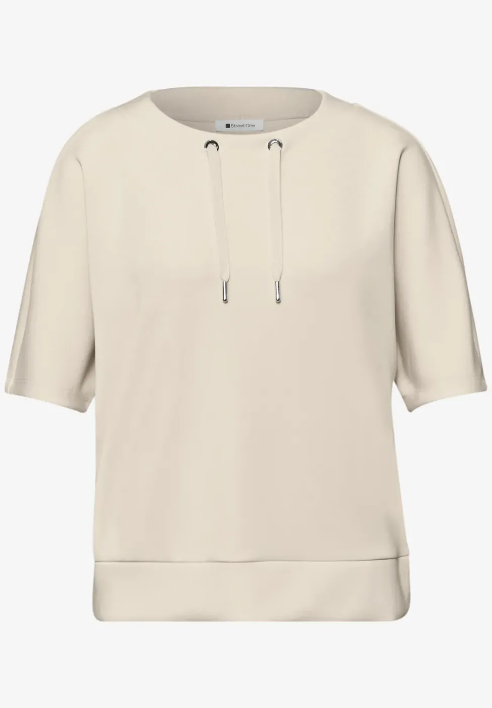 Dropped Shoulder Shirt im Silk-Look