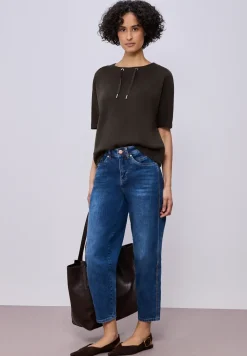 Dropped Shoulder Shirt im Silk-Look