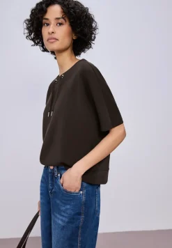 Dropped Shoulder Shirt im Silk-Look