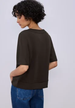 Dropped Shoulder Shirt im Silk-Look