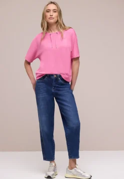 Dropped Shoulder Shirt im Silk-Look