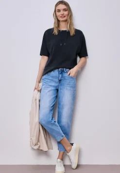 Dropped Shoulder Shirt im Silk-Look