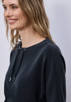 Dropped Shoulder Shirt im Silk-Look