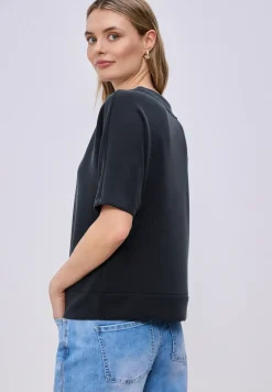 Dropped Shoulder Shirt im Silk-Look