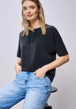 Dropped Shoulder Shirt im Silk-Look