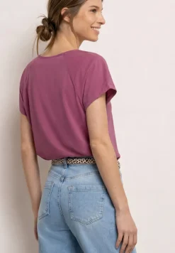 Dropped Shoulder Shirt im Strukturmix