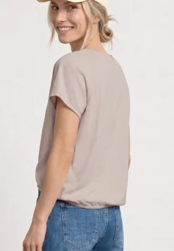 Dropped Shoulder Shirt im Strukturmix