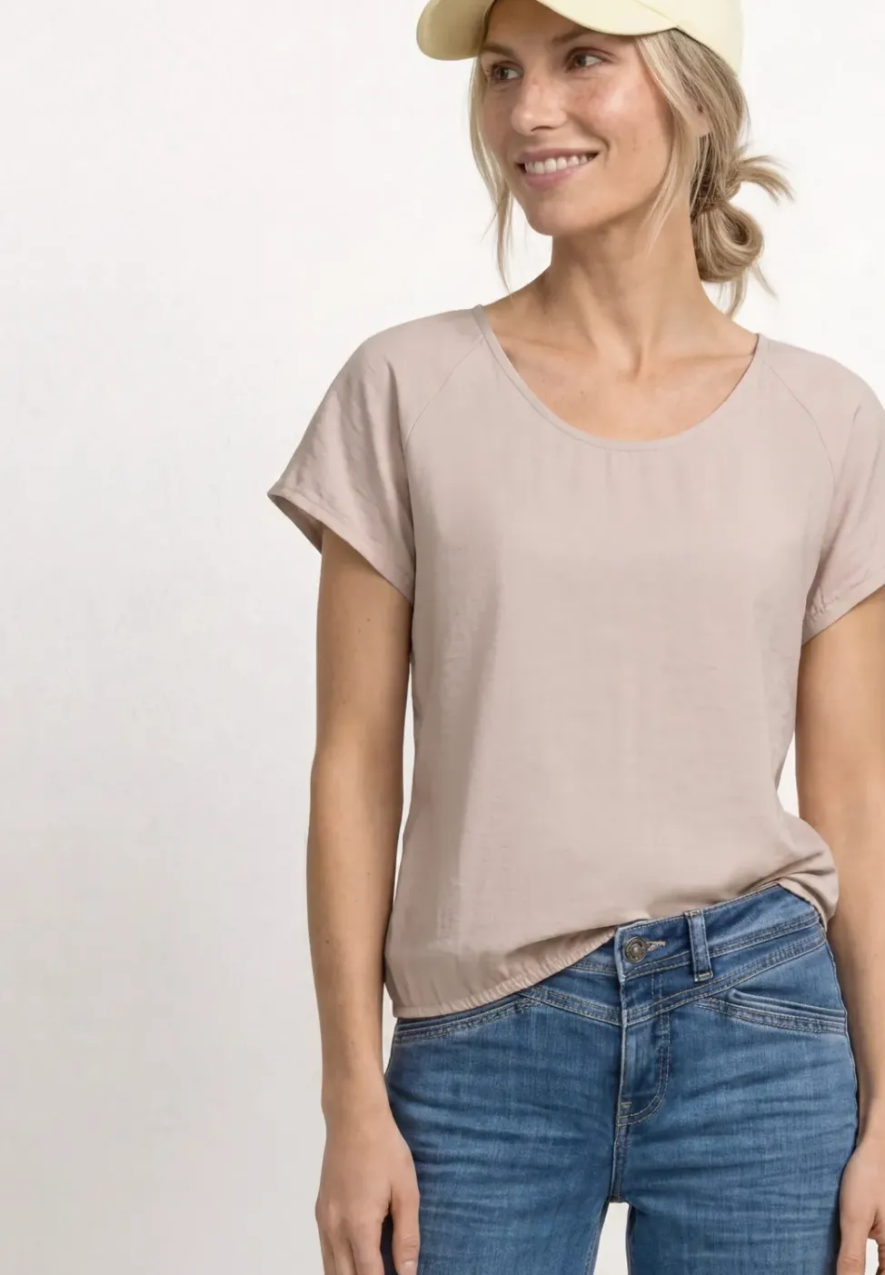 Dropped Shoulder Shirt im Strukturmix