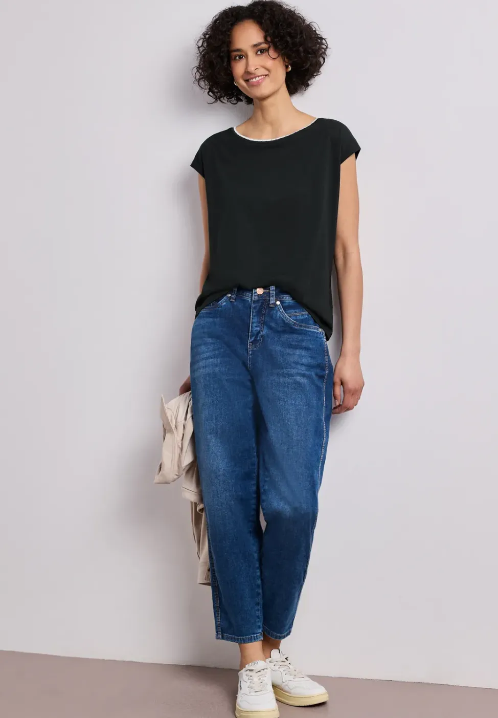 Dropped Shoulder Shirt mit Deko-Tape