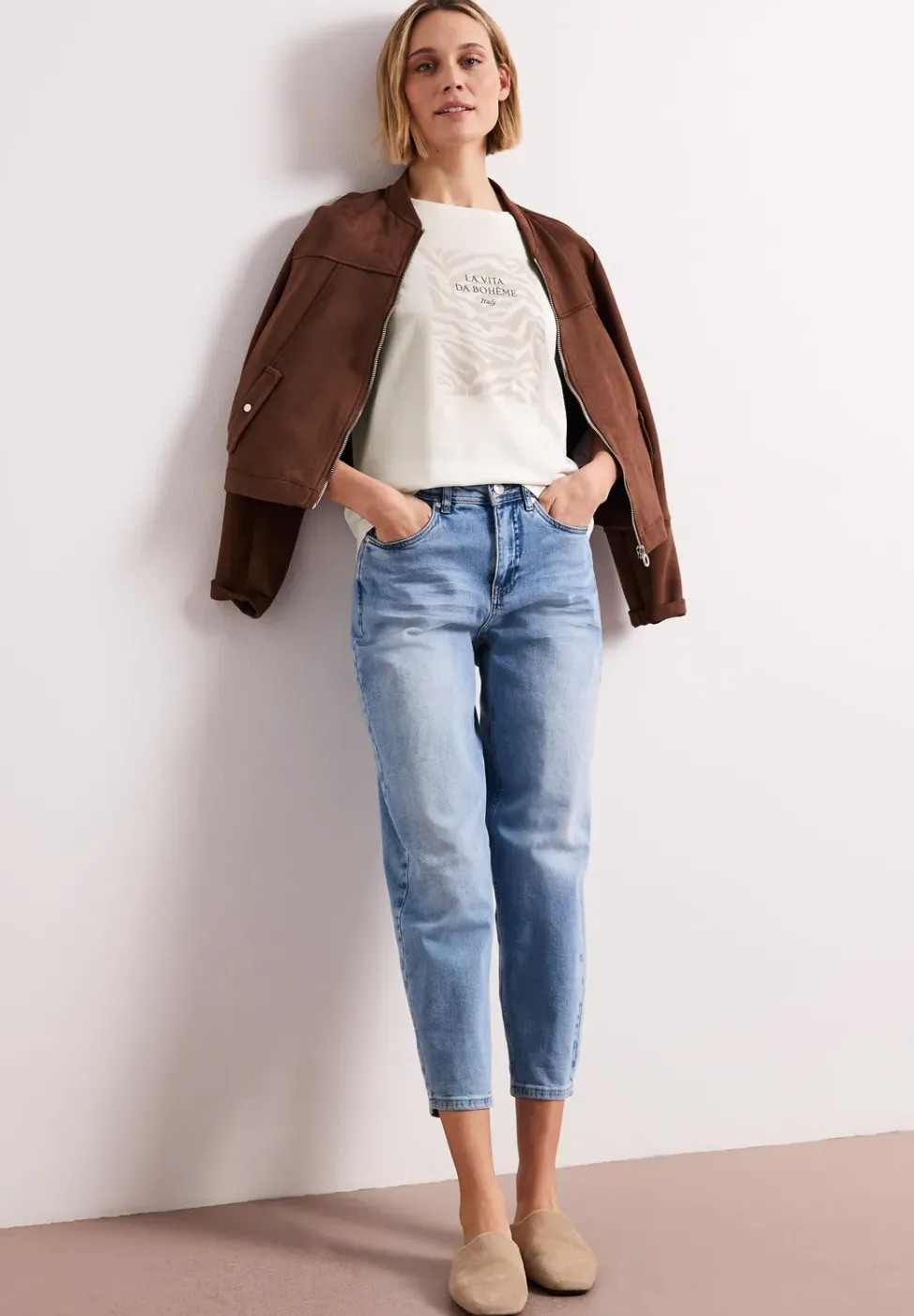 Dropped Shoulder Shirt mit Frontprint