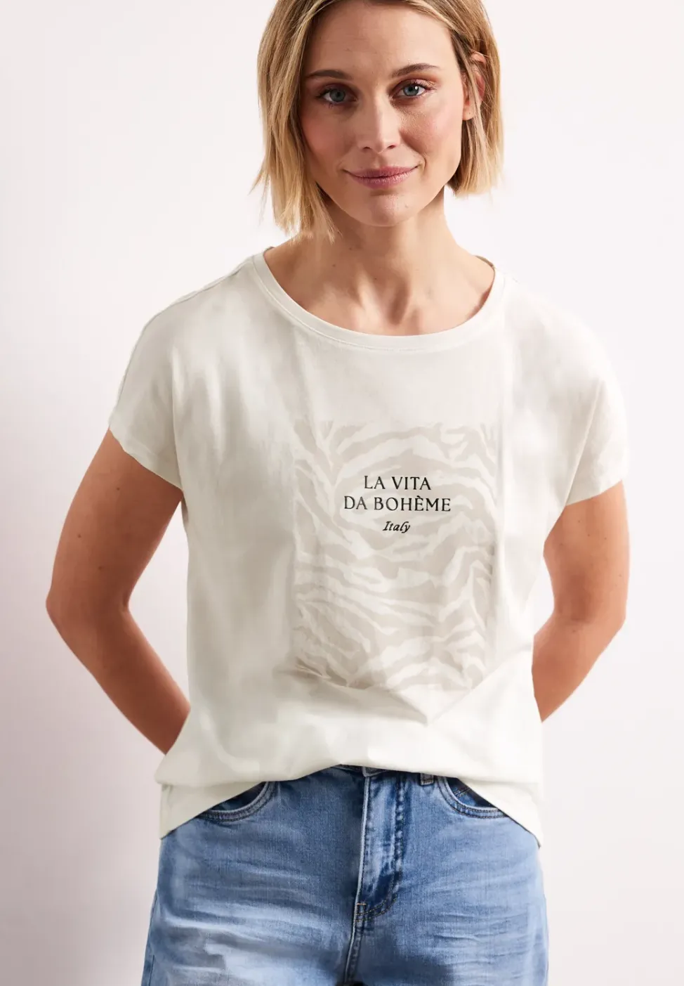 Dropped Shoulder Shirt mit Frontprint