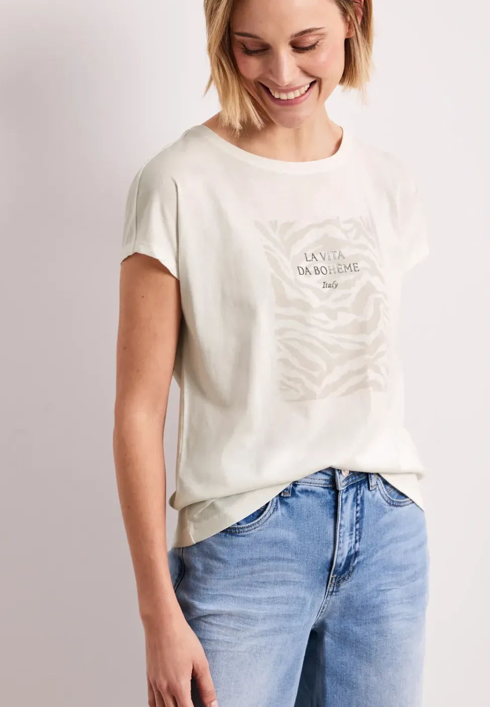 Dropped Shoulder Shirt mit Frontprint
