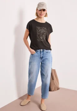 Dropped Shoulder Shirt mit Frontprint