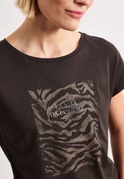 Dropped Shoulder Shirt mit Frontprint