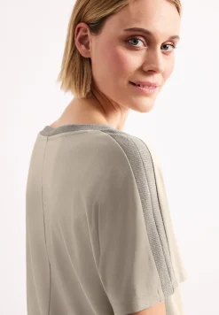 Dropped Shoulder Shirt mit Glitzer