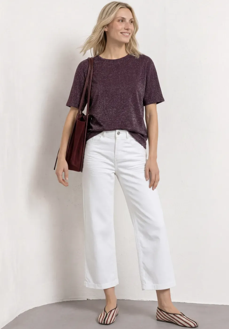 Dropped Shoulder Shirt mit Glitzerdetails