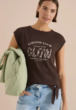 Dropped Shoulder Shirt mit Knotendetail