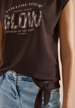 Dropped Shoulder Shirt mit Knotendetail