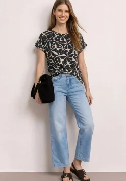 Dropped Shoulder Shirt mit Muster