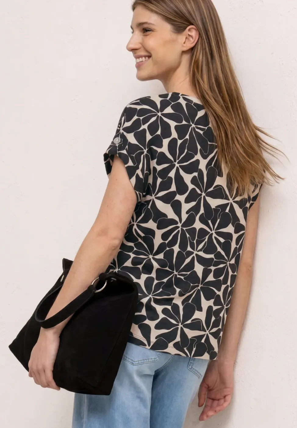 Dropped Shoulder Shirt mit Muster