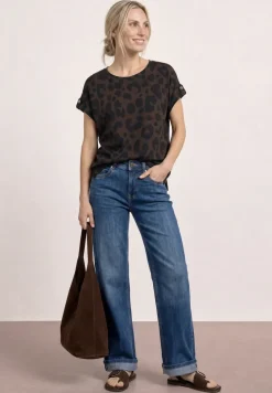 Dropped Shoulder Shirt mit Muster